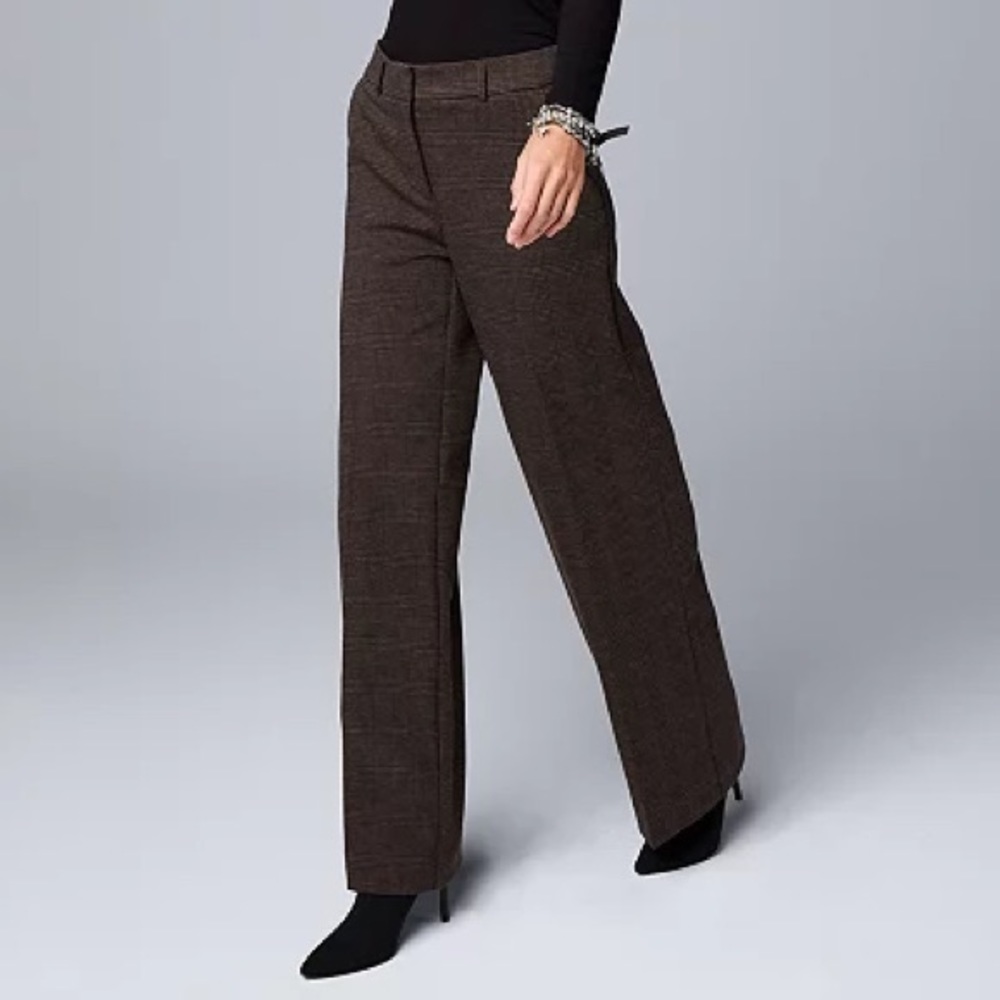 Women's Simply Vera Vera Wang High-Rise Wide Leg Trouser